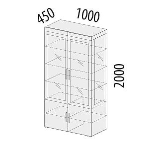 Тиффани 600.10 Шкаф-витрина (сервант) двухдверный