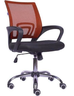 Кресло офисное EVERPROF EP-696 Ткань ХРОМ крестовина, бордовый