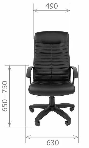 Офисное кресло Стандарт СТ-80 эконом экокожа Черный