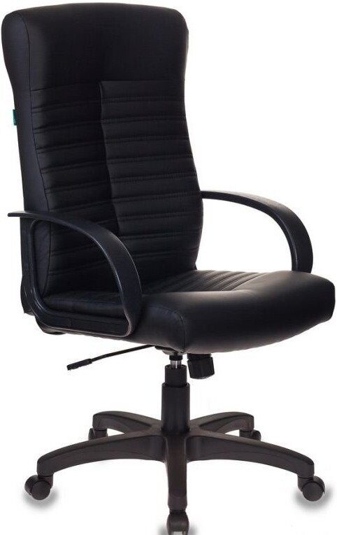 Кресло руководителя Бюрократ KB-10 LITE (подлокотники без накладок), экокожа черный