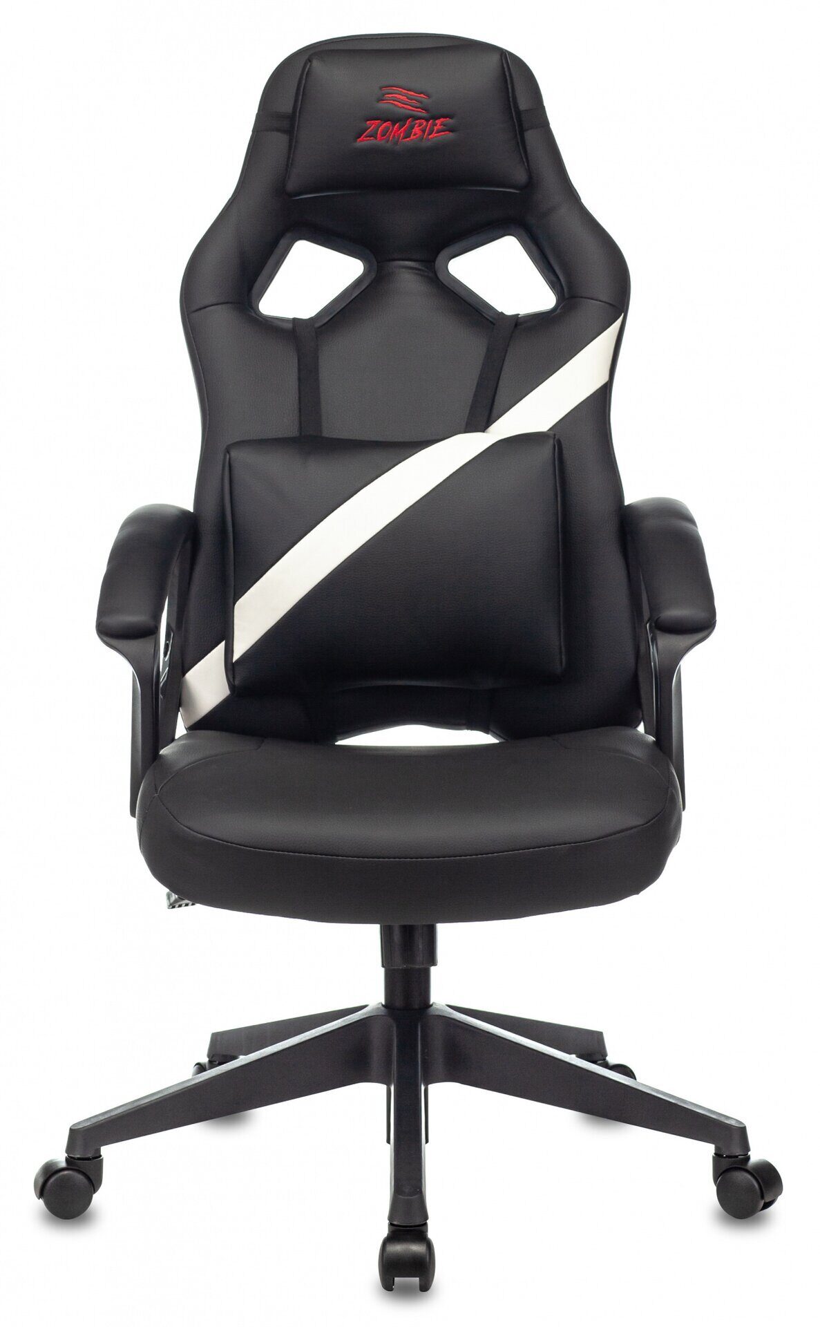 Кресло игровое Бюрократ ZOMBIE DRIVER крестовина пластик, белая вставка
