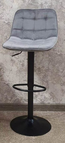 KJC-111 барный стул, велюр серый