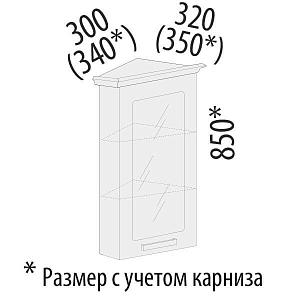 Шкаф кухонный торцевой закрытый (лев/прав) Тиффани 19.16