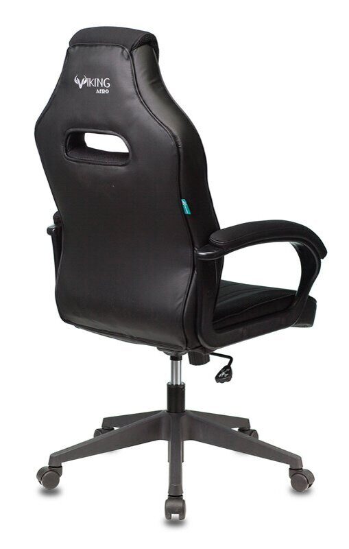 Кресло игровое Бюрократ VIKING 3 AERO BLACK Ткань/вставки искусственная кожа, черный