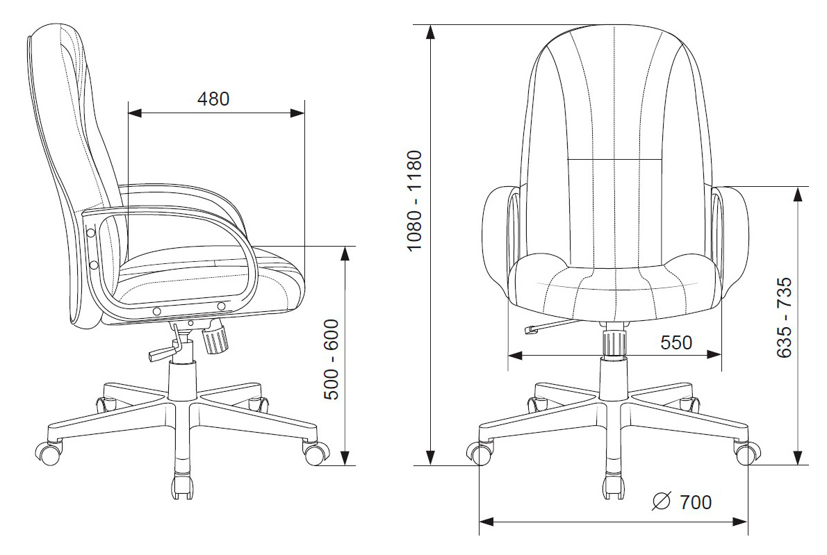 Кресло руководителя Бюрократ T-898 ткань Серый
