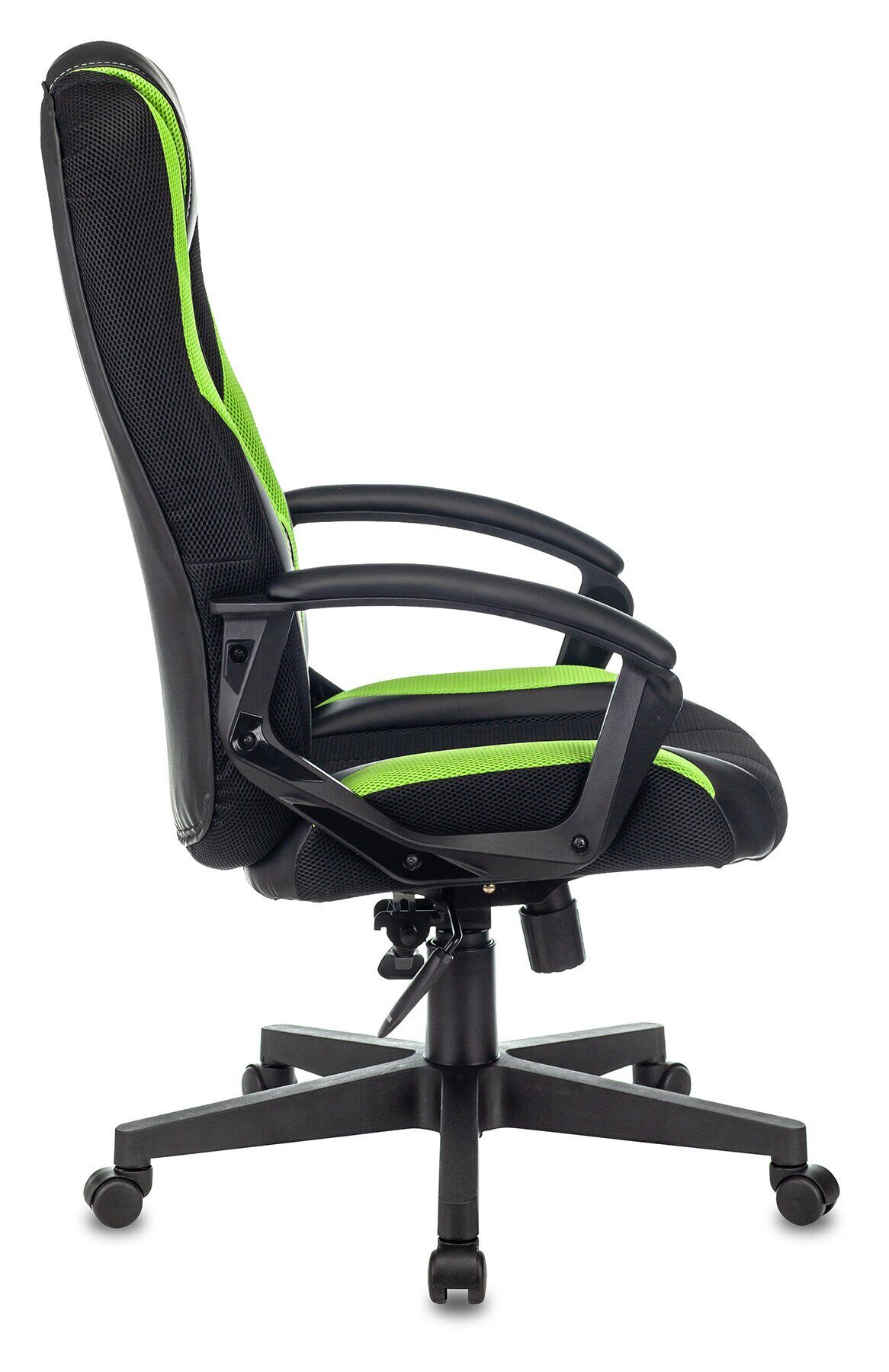 Кресло игровое Бюрократ ZOMBIE 9 Ткань, механизм качания топ ган Lux, черно-зеленое викинг 9