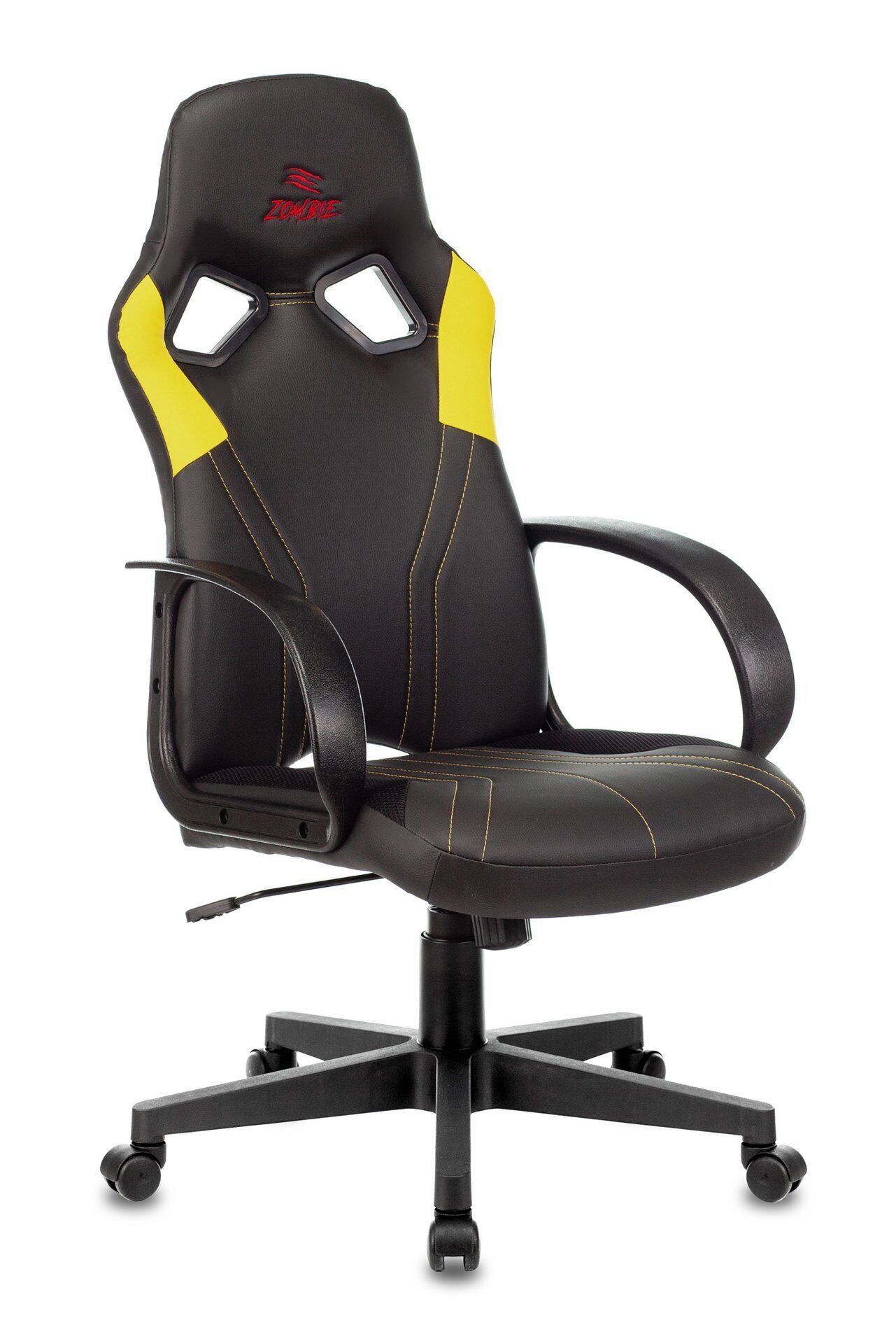 Кресло игровое Бюрократ ZOMBIE RUNNER Искусственная кожа, желтые вставки викинг зомби