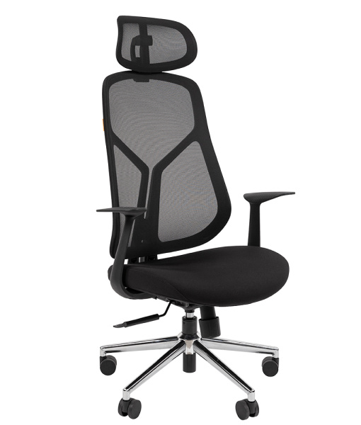 Кресло руководителя  CHAIRMAN CH 588 Сетка/Ткань черная