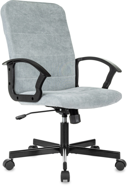 Кресло Бюрократ Triest Ткань велюр Fabric серо-голубой Light-28