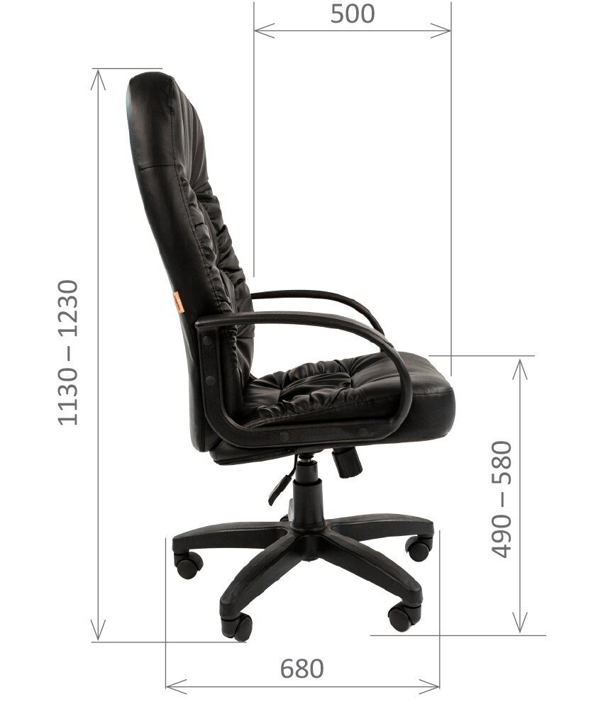 Кресло руководителя Chairman 416 Экокожа, черный