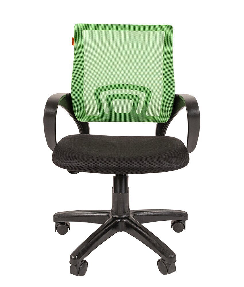 Кресло оператора Chairman 696 черный пластик механизм качания, зеленое