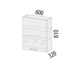 Шкаф-витрина кухонный (лев/прав) Бруклин 101.15