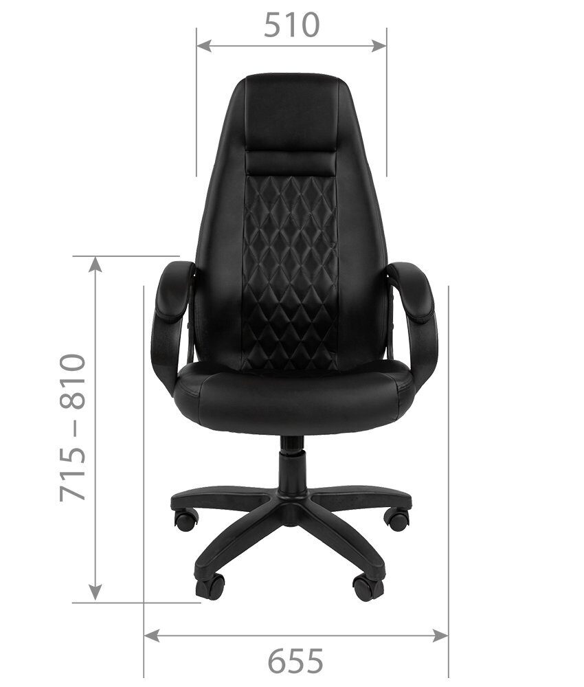 Кресло офисное CHAIRMAN 950LT пластик, экокожа Коричневый