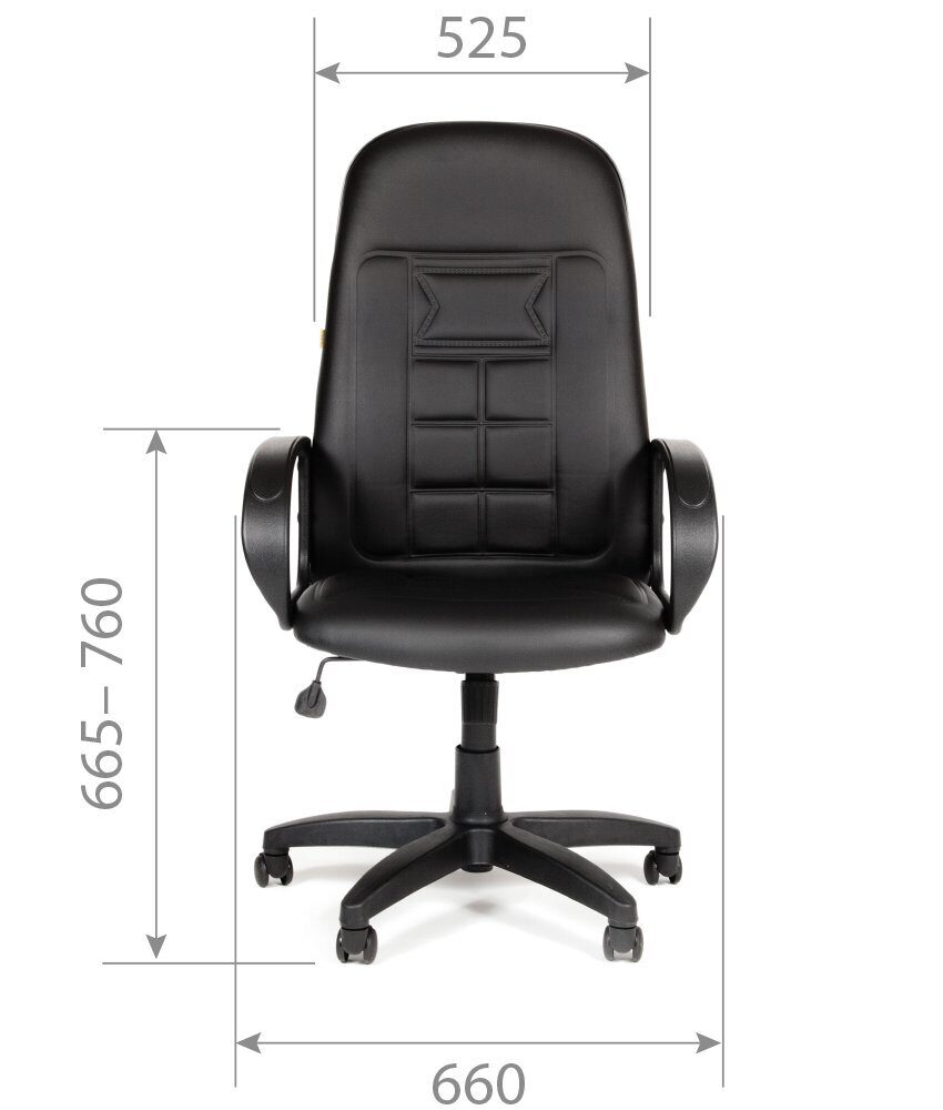 Кресло руководителя Chairman 727 Искусственная кожа, черный