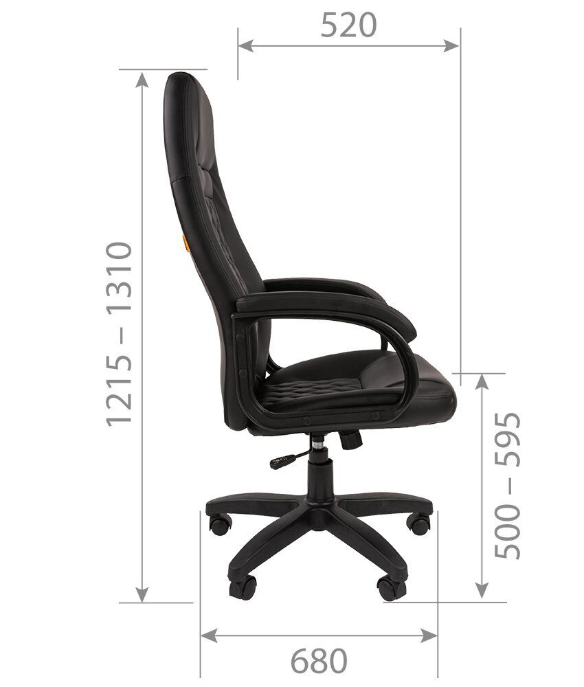 Кресло офисное CHAIRMAN 950LT пластик, экокожа Коричневый
