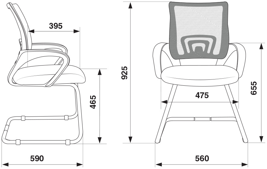 Кресло для посетителя Бюрократ CH-695N-AV TW-Ткань Синий