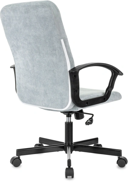 Кресло Бюрократ Triest Ткань велюр Fabric серо-голубой Light-28