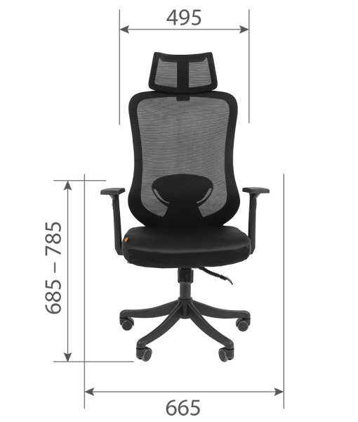 Кресло офисное CHAIRMAN 563 сетка/ткань черная