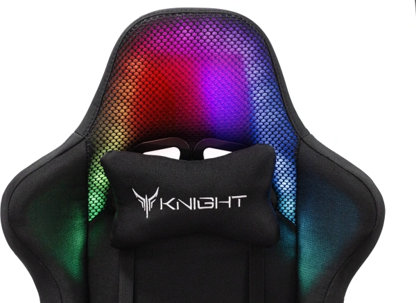 Кресло игровое Knight Wolf RGB Ткань черная