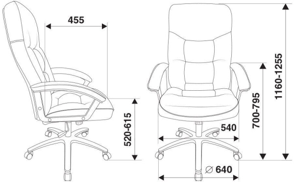 Кресло Бюрократ T-9908AXSN-AB Кожа крестовина металл, черный