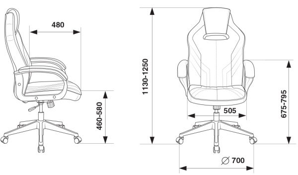Кресло игровое Бюрократ VIKING 3 AERO Ткань, белый/синий/красный