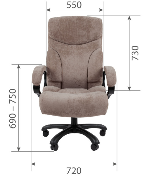 Кресло CHAIRMAN HOME 401 Велюр темно-бежевый