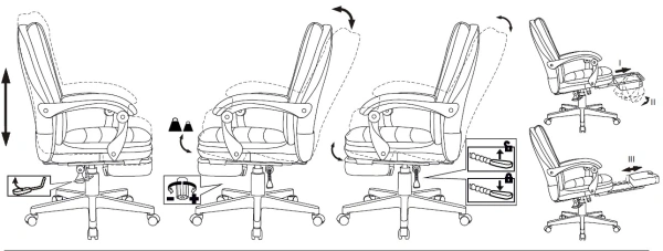 Кресло T-9950 MSG-F Fabric черный Light-20