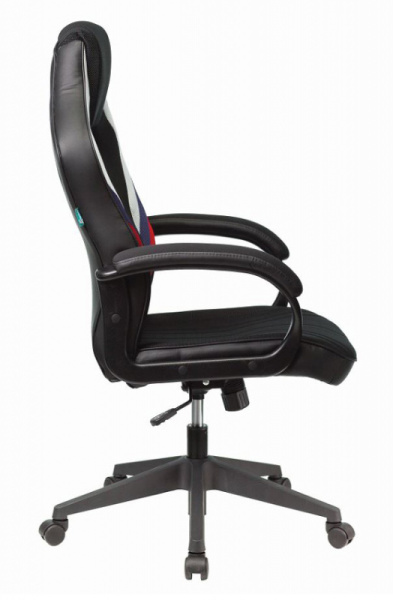 Кресло игровое Бюрократ VIKING 3 AERO Ткань, белый/синий/красный