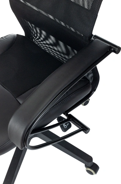 Кресло Бюрократ CH-NOVA LUX Сетка/экокожа черная