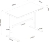 Стол для компьютера Cactus CS-EGD-WWT 120*60*72см электропривод столешница стекло белый каркас белый
