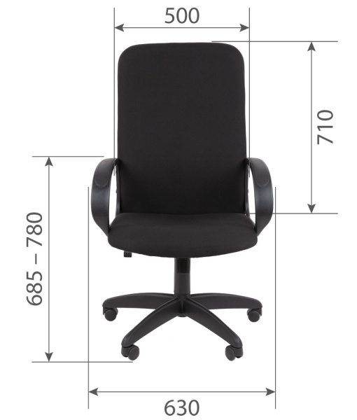 Кресло офисное CHAIRMAN 278 Ткань черная