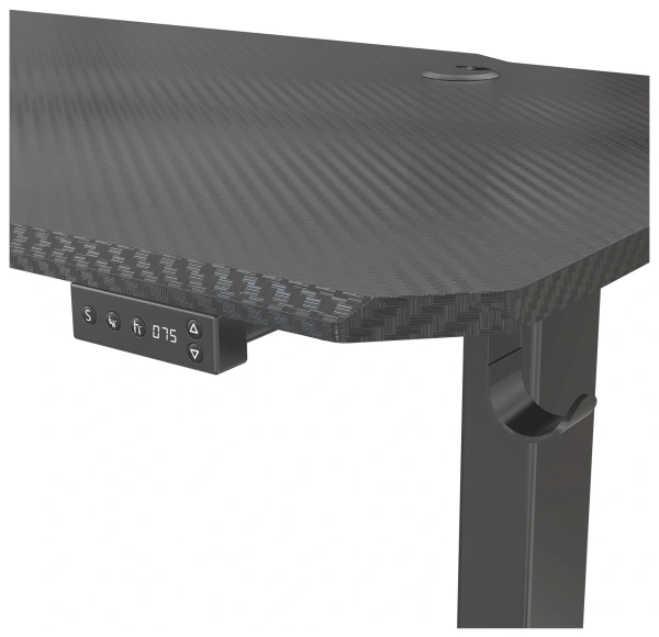 Стол для компьютера Cactus CS-EDL-GBK RGB 140x60x72см электропривод столешница МДФ черный каркас черный