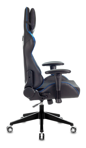 Кресло игровое Бюрократ VIKING 4 AERO Ткань, нагрузка до 150кг, синие вставки, викинг, зомби