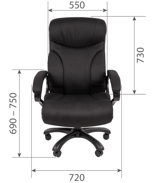 Кресло CHAIRMAN 401 Ткань черная крестовина пластик