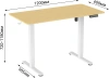 Стол для компьютера Cactus CS-ED-WTBAM 120x60x72см электропривод столешница бамбук бежевый каркас белый