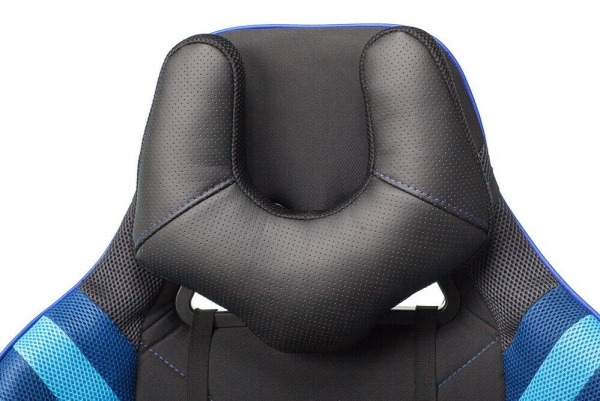 Кресло игровое Бюрократ VIKING 4 AERO Ткань, нагрузка до 150кг, синие вставки, викинг, зомби