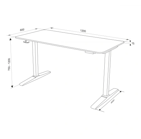 Стол игровой Knight Table T2 столешница МДФ орех