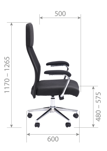 Кресло руководителя CHAIRMAN CH 621 ткань черная