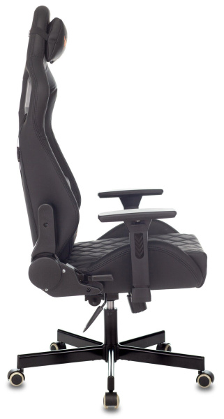 Кресло игровое Knight Outrider Эко.кожа крестовина металл, механизм топ-ган Lux, черный