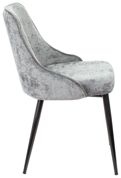 Стул KF-5 велюр серый, ножки черный металл