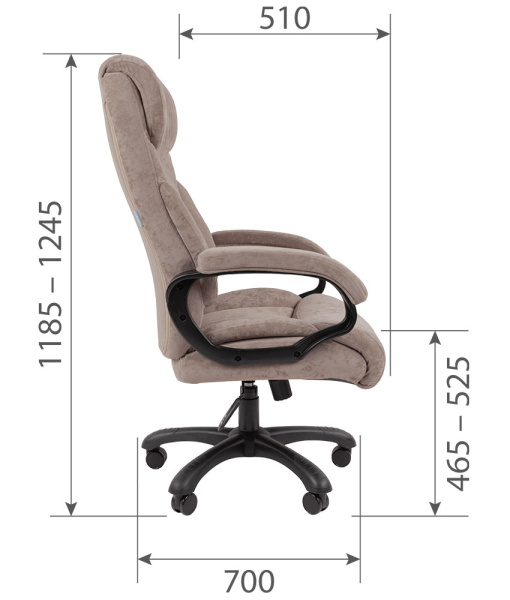 Кресло CHAIRMAN HOME 401 Велюр темно-бежевый