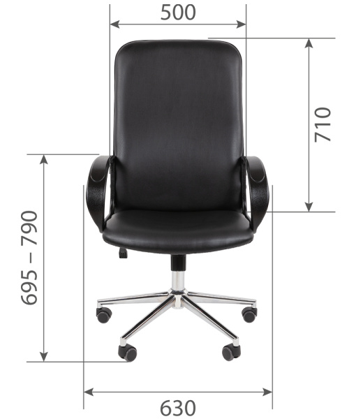 Кресло офисное CHAIRMAN 278 ЭКО черный