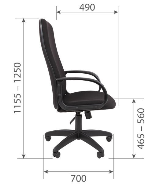 Кресло офисное CHAIRMAN 278 Ткань черная