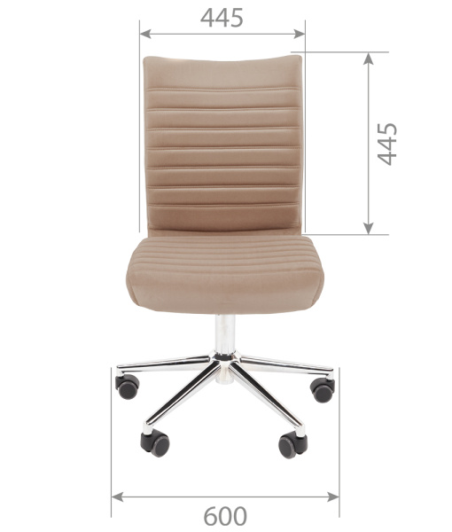 Кресло оператора CHAIRMAN 033 Велюр T-10 темно-бежевый