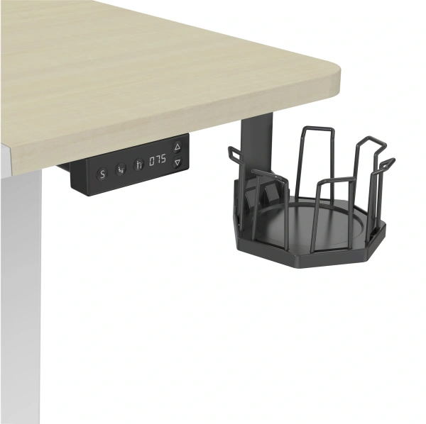 Стол для компьютера Cactus CS-EDL-WWD 140x60x72см электропривод столешница МДФ белый дуб молочный каркас белый