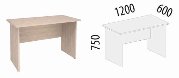 63.19 Стол рабочий Альфа, Дуб Кобург